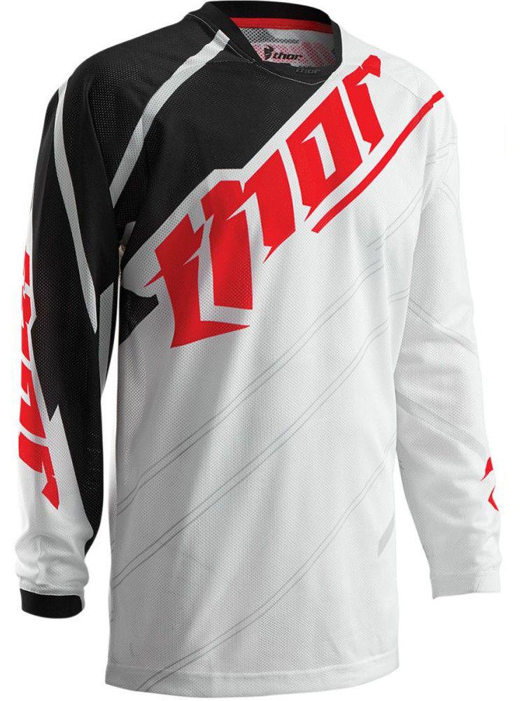 Джерси детская THOR PHASE DOPPLER VENTED, белый/чёрный